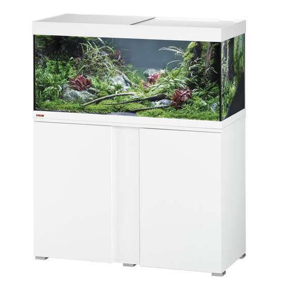 Aquarium avec meuble Vivaline en bois blanc - 180 litres