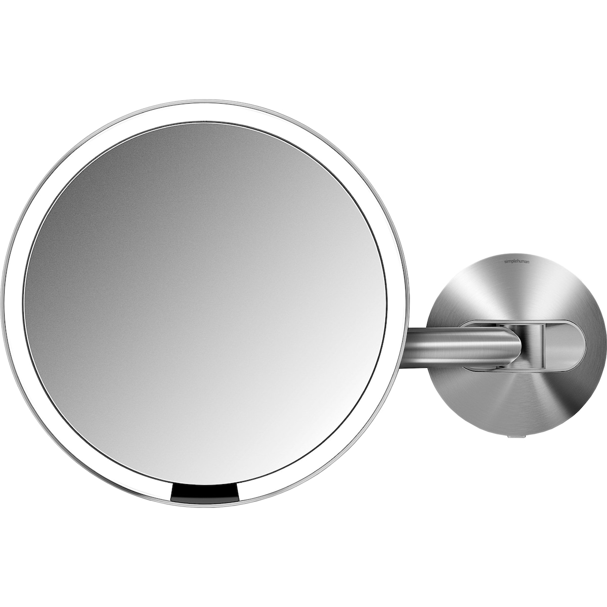 Simplehuman sensor smart sminkespeil med feste (børstet stål)