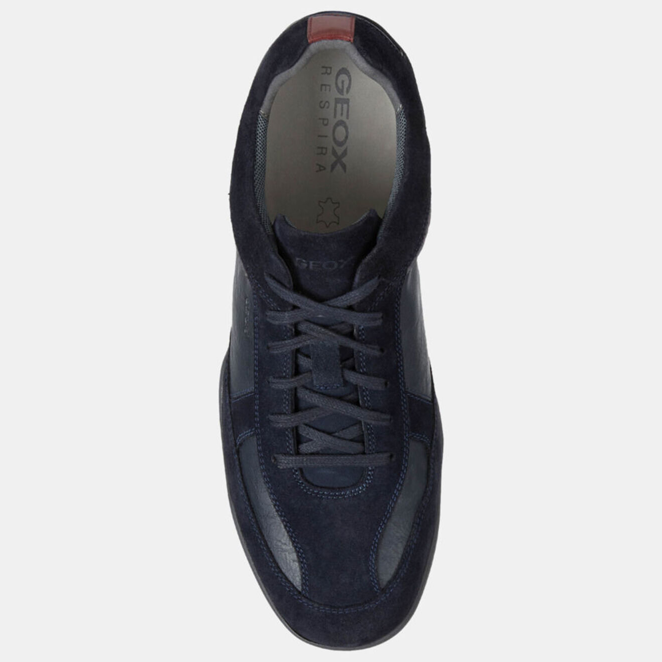 Geox Baskets en Cuir et Velours de Cuir Metodo bleu marine