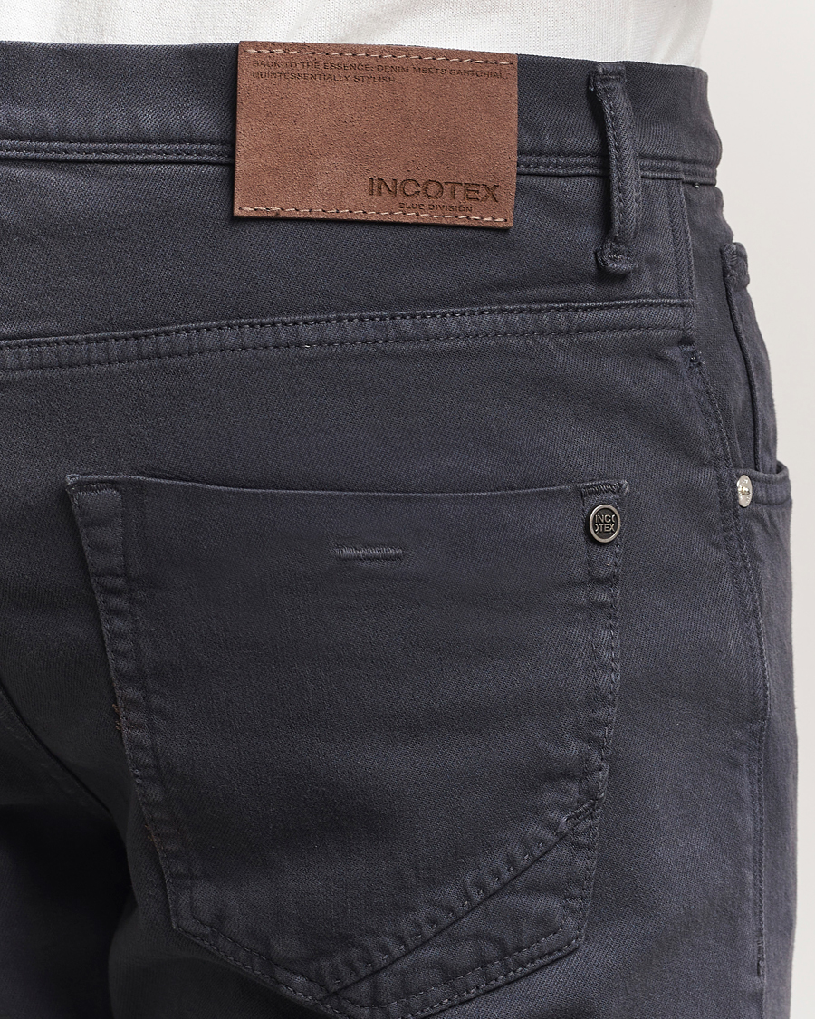 Incotex 5-Pocket Cotton Stretch Pants Navy