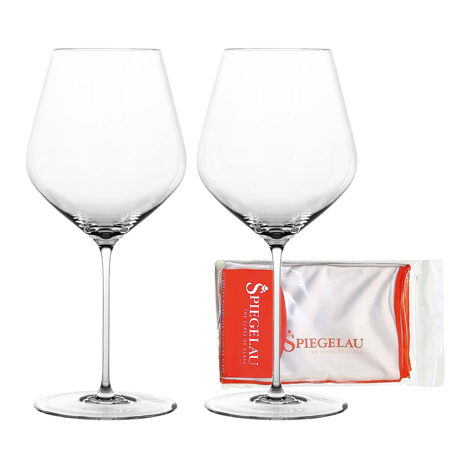 Spiegelau Burgundergläser + Poliertuch Hi-Lite 734 ml 2er Set