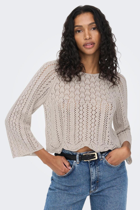 Only beige dames trui