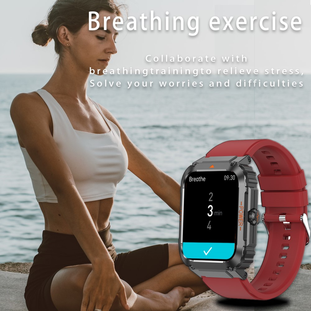 Fitness Tracker Smart Watch mit Herzfrequenz- / Körpertemperatur- / Blutdruckmessung   EKG Funktion und 1.92