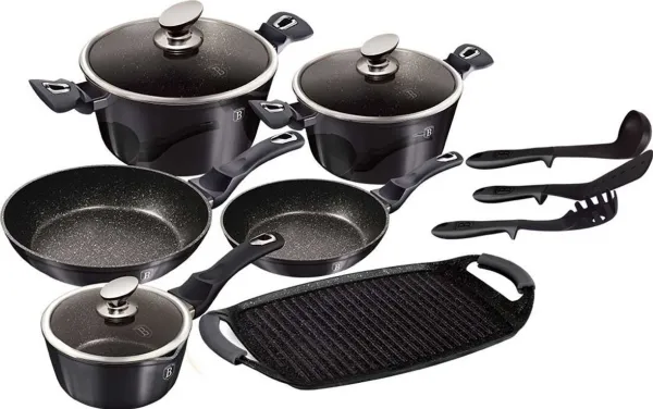 Berlinger Haus Lumarko Berlingerhaus Bh-6911 Carbon Pro Cookware Set!