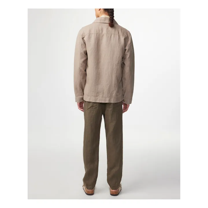NN. 07 Veste Lin Olav 1196 | Grège