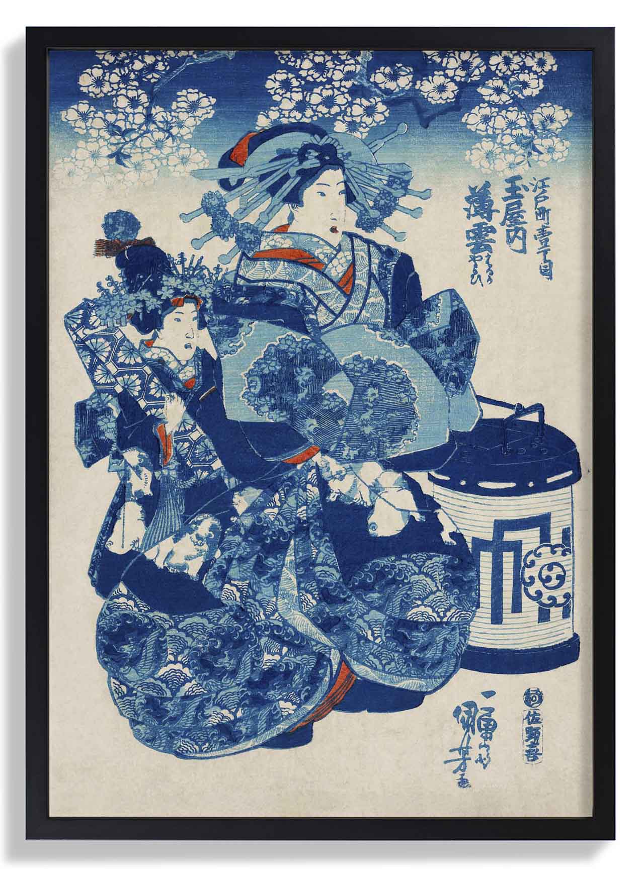 Blaue Geisha von Kuniyoshi