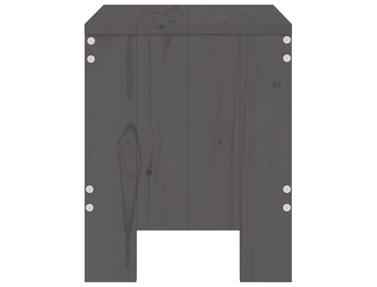 VIDAXL - Tabourets de jardin 2 pcs gris 40x36x45 cm bois massif de pi...