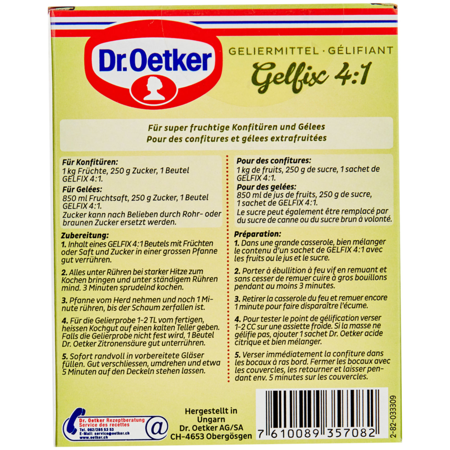 Dr. Oetker Gelfix 4:1 Beutel