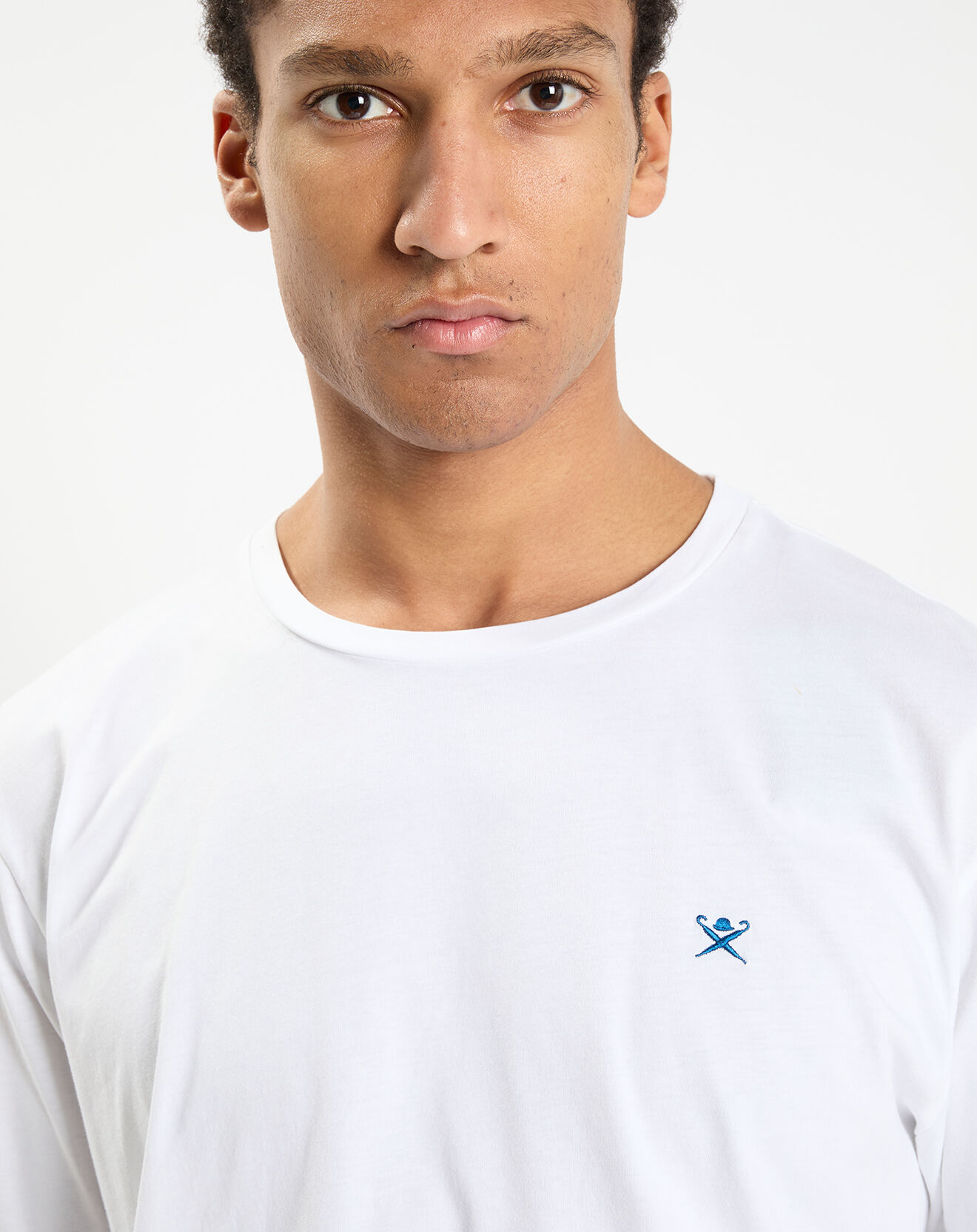 Hackett London T-Shirt Regular Fit uni Yok blanc