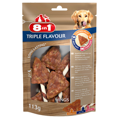 8in1 Kausnacks Triple Flavour Wings 6Stk. 113g