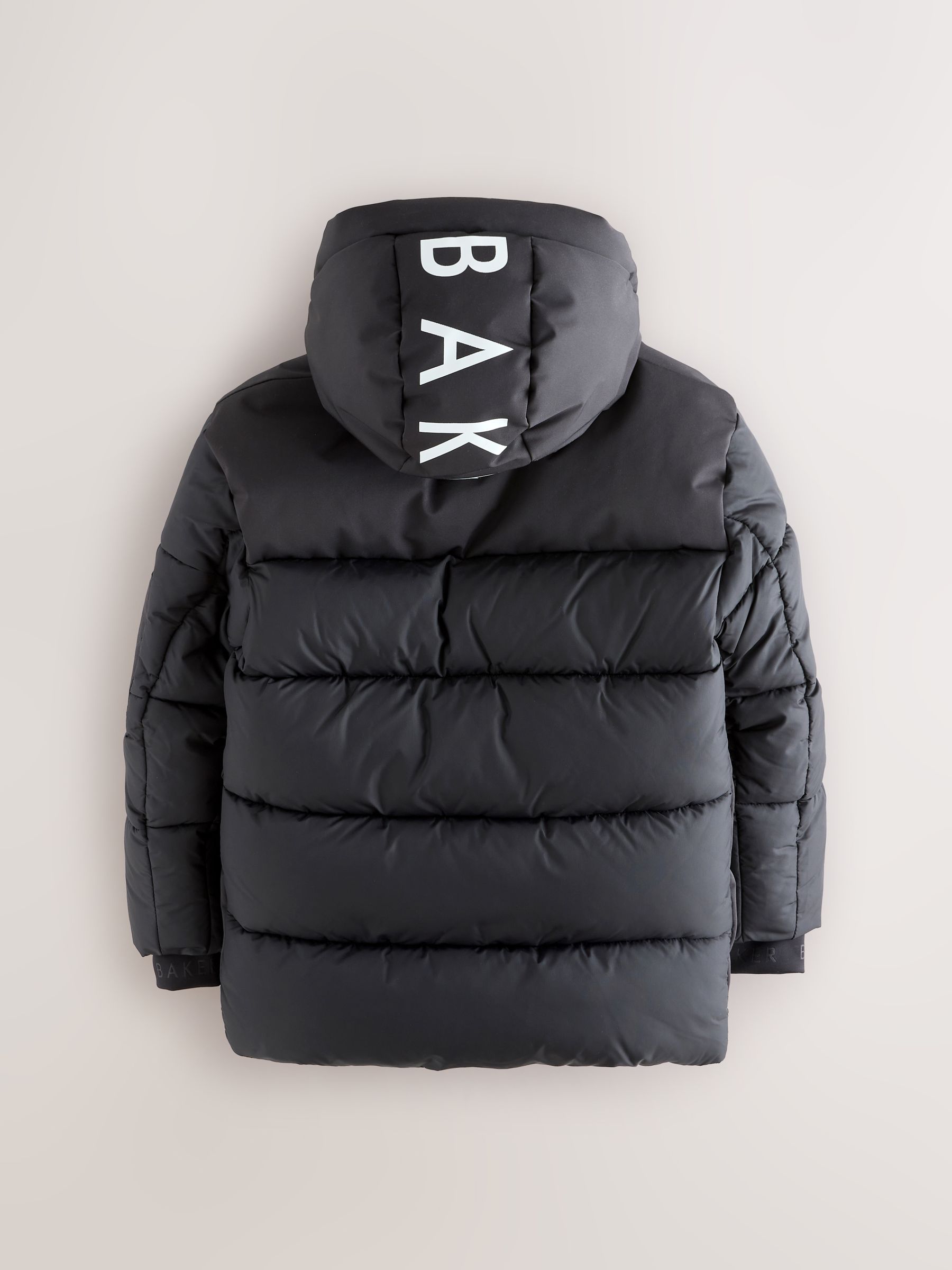 Baker by Ted Baker Baker by Ted Baker Regenbestendige Zwarte Gevoerde Jas