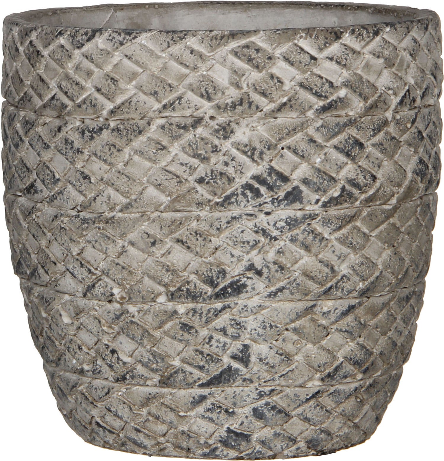 Mica Decorations pot Alma rond D 15 H 15 cm lichtgrijs