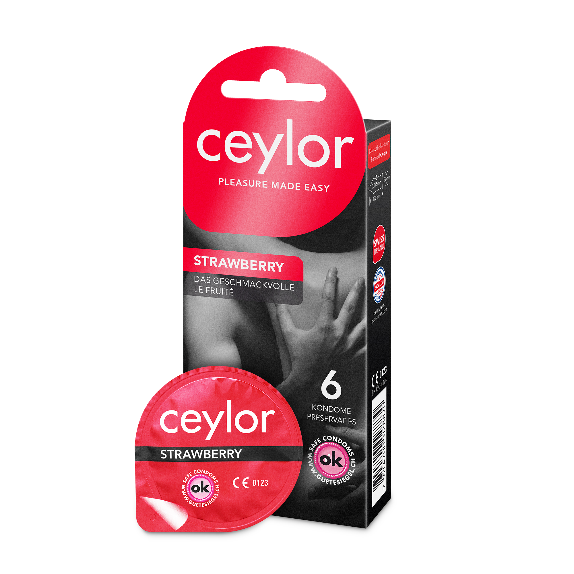 Ceylor Strawberry Präservativ<br>6 Stück