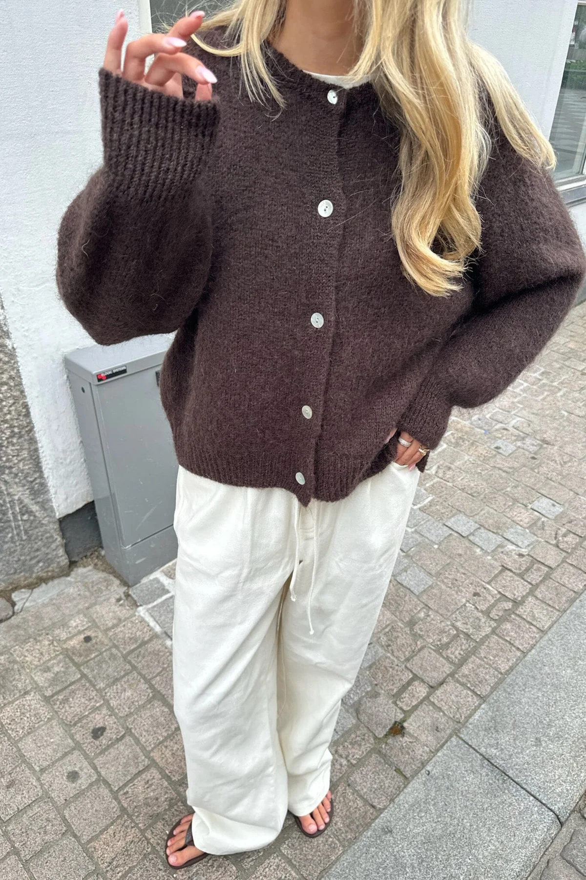BYIC Idaic Cardigan dbrown dark brown