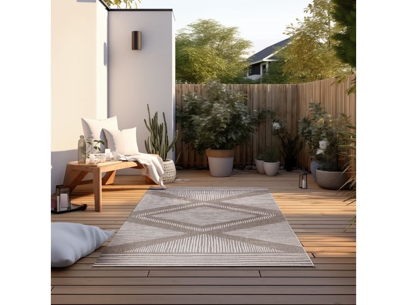 Elle Decoration Teppich Rhombus 160 x 230 cm, Linen Designteppich