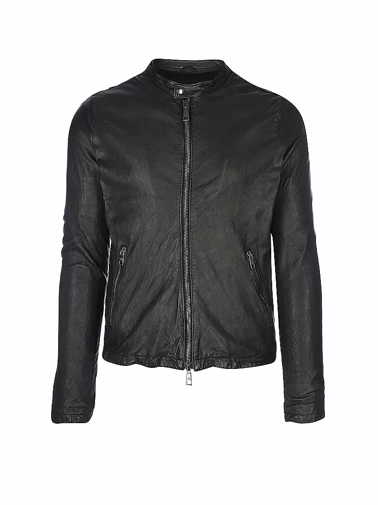 GIORGIO BRATO Lederjacke schwarz