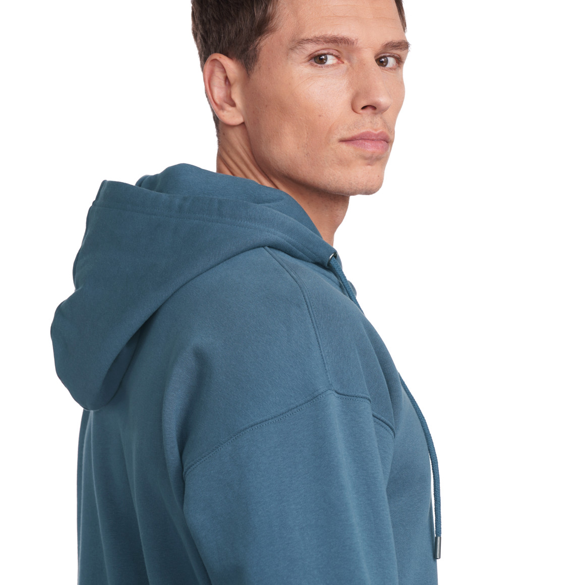Jonas Nielsen Herren Hoodie mit kleiner Logo-Stickerei dunkelblau