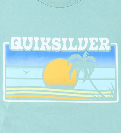Quiksilver T-Shirt - EV Sun Faded - Aquifer m. Print