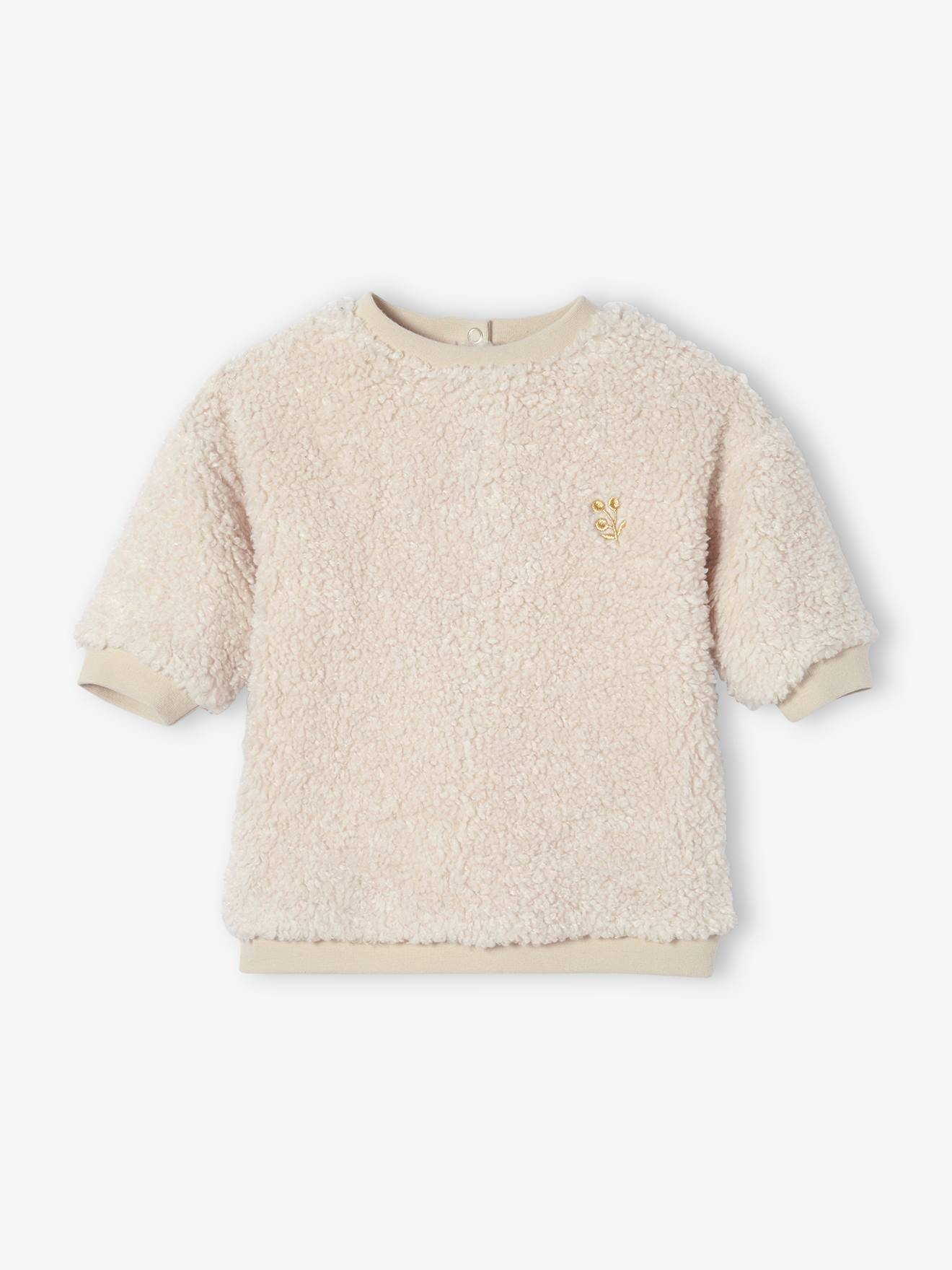 Vestido com aparência de pele sintética para bebê