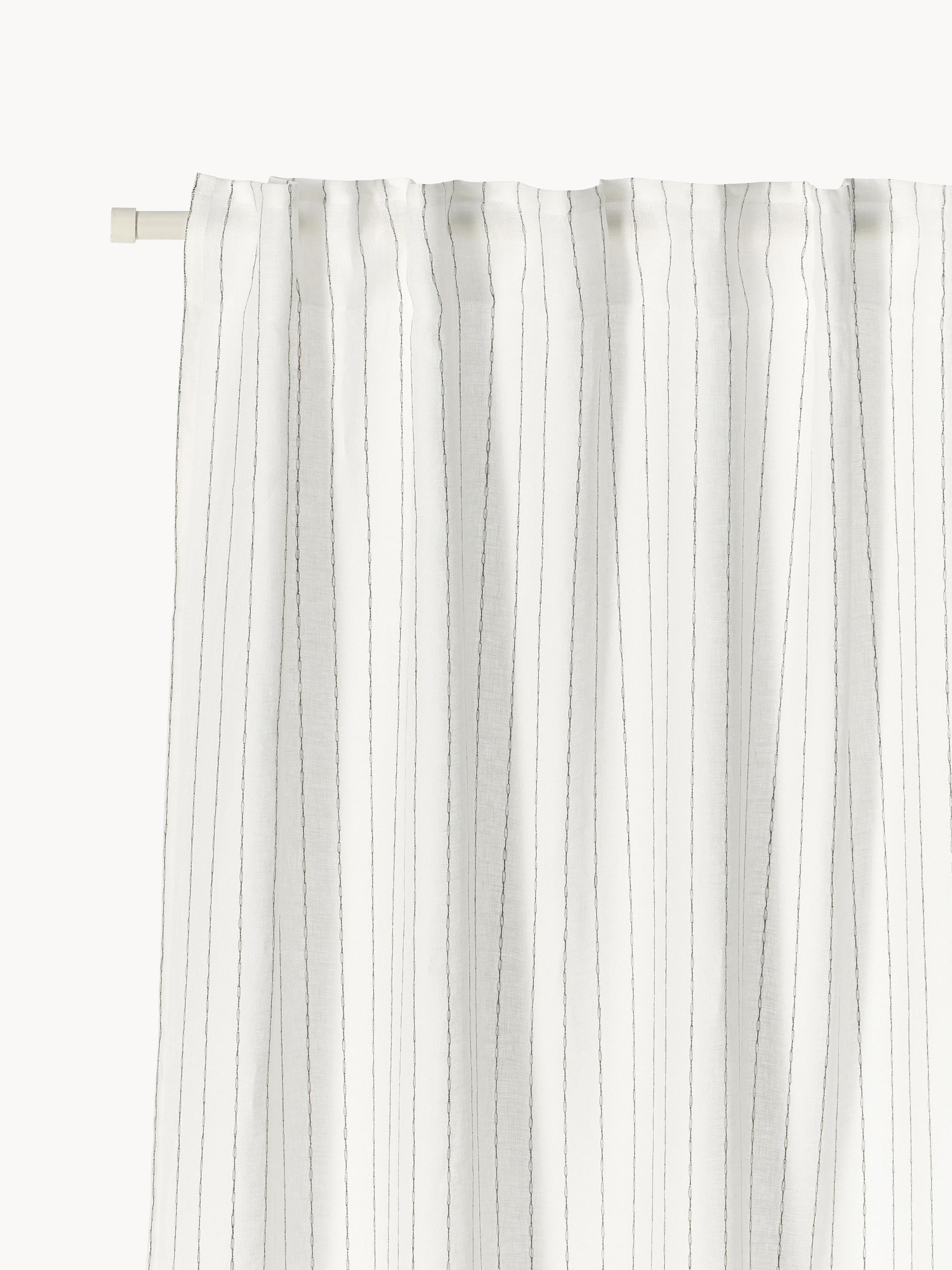 Transparante multi-band gordijnen Birch, 2-delig, B 130 cm