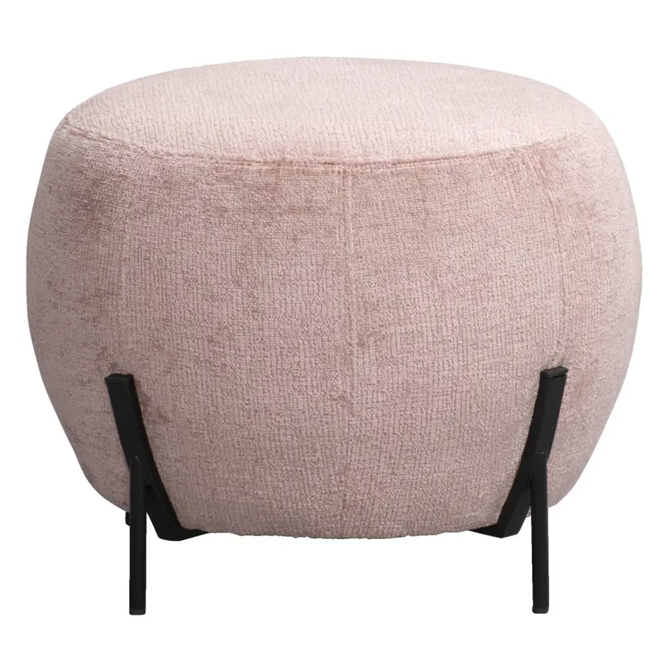 Poef Rosaly - roze - Ø45x35 cm