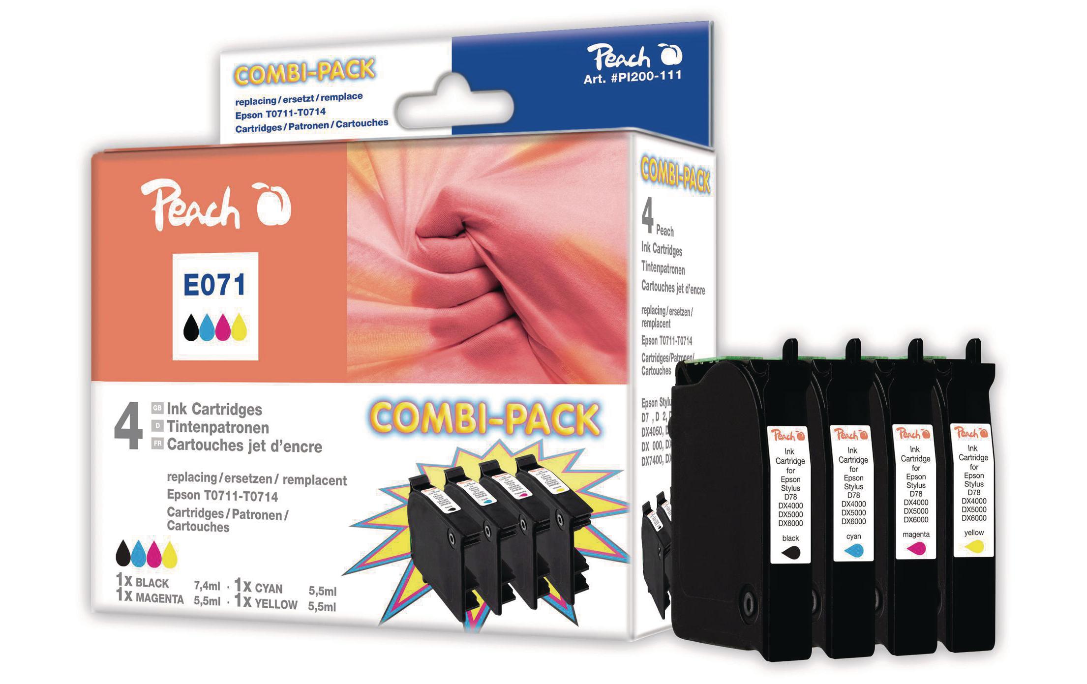 Tintenset Epson T071 BK, C, M, YTinten-Set für Epson-Geräte