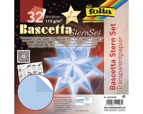 Bascetta Star Set, lichtblauw, 32 vellen