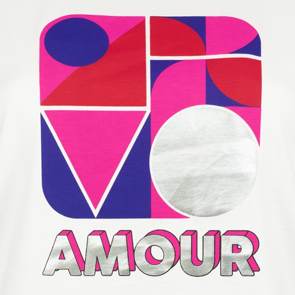 TwoDay dames T-shirt wit met kleurrijk opdruk
