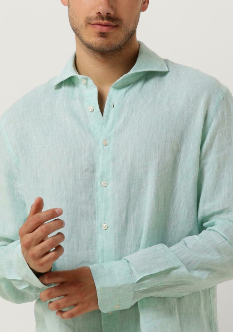 mint profuomo casual overhemd shirt x-cutaway sc linnen