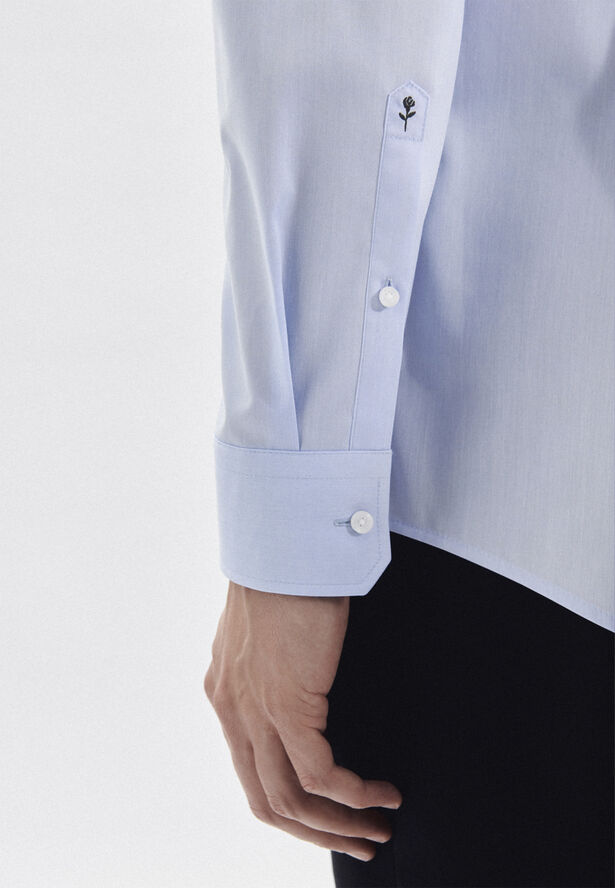 Seidensticker Business Shirt Regular Long sleeve Kent-Collar Uni Blue