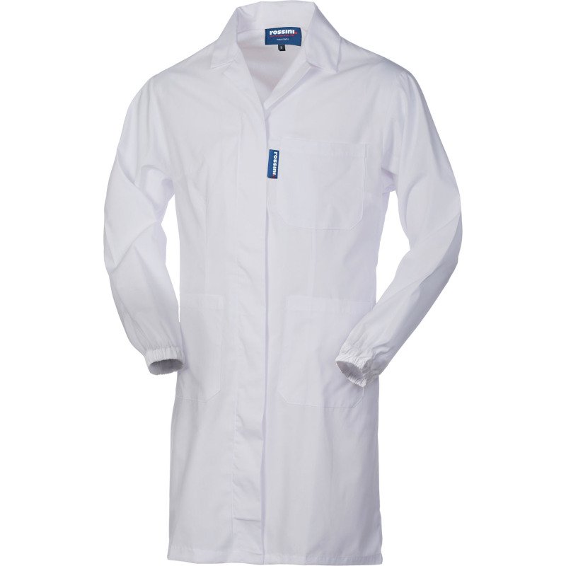 Blouse de travail femme tissu mélangé blanc
