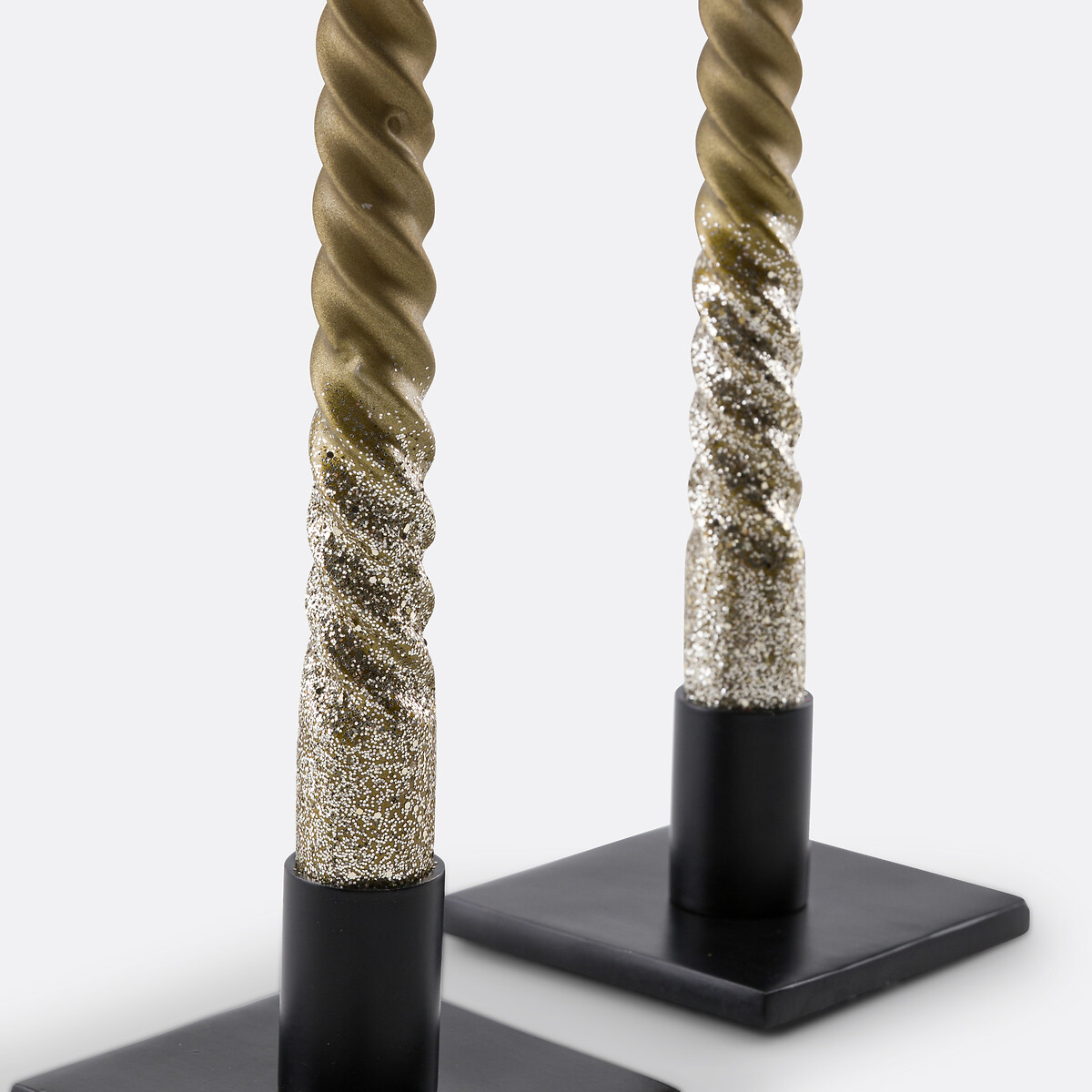 LA REDOUTE INTERIEURS<br>Conjunto de 2 velas torcidas com glitter, Caspar