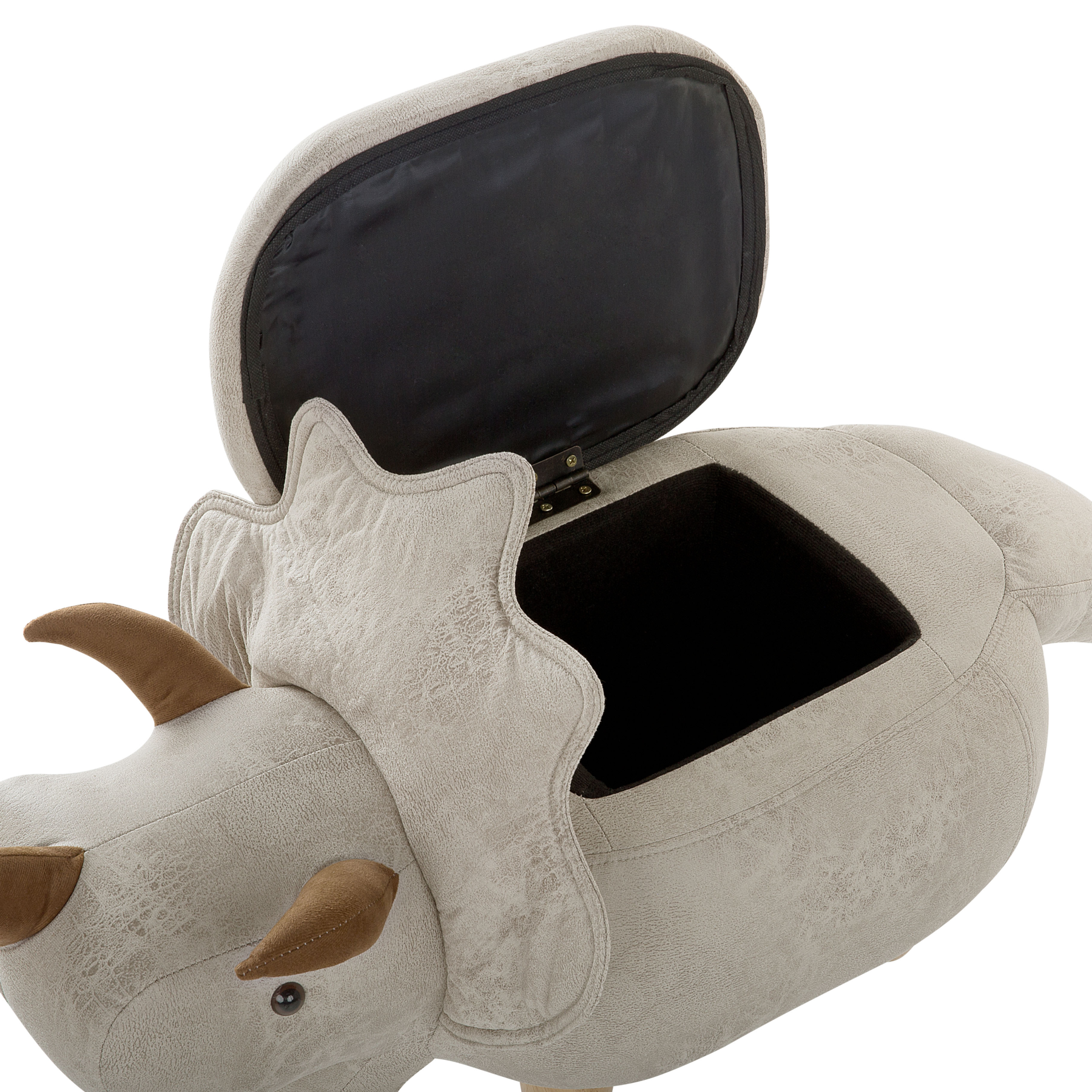 Beliani - TRICERATOPS - Hocker - Lichtgrijs - Polyester