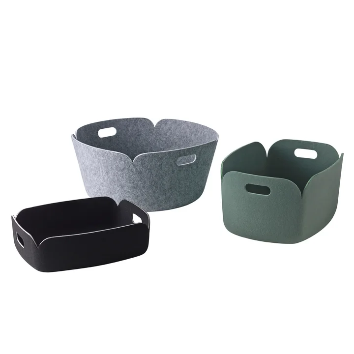 Muuto - Restore Runder Aufbewahrungskorb, grau