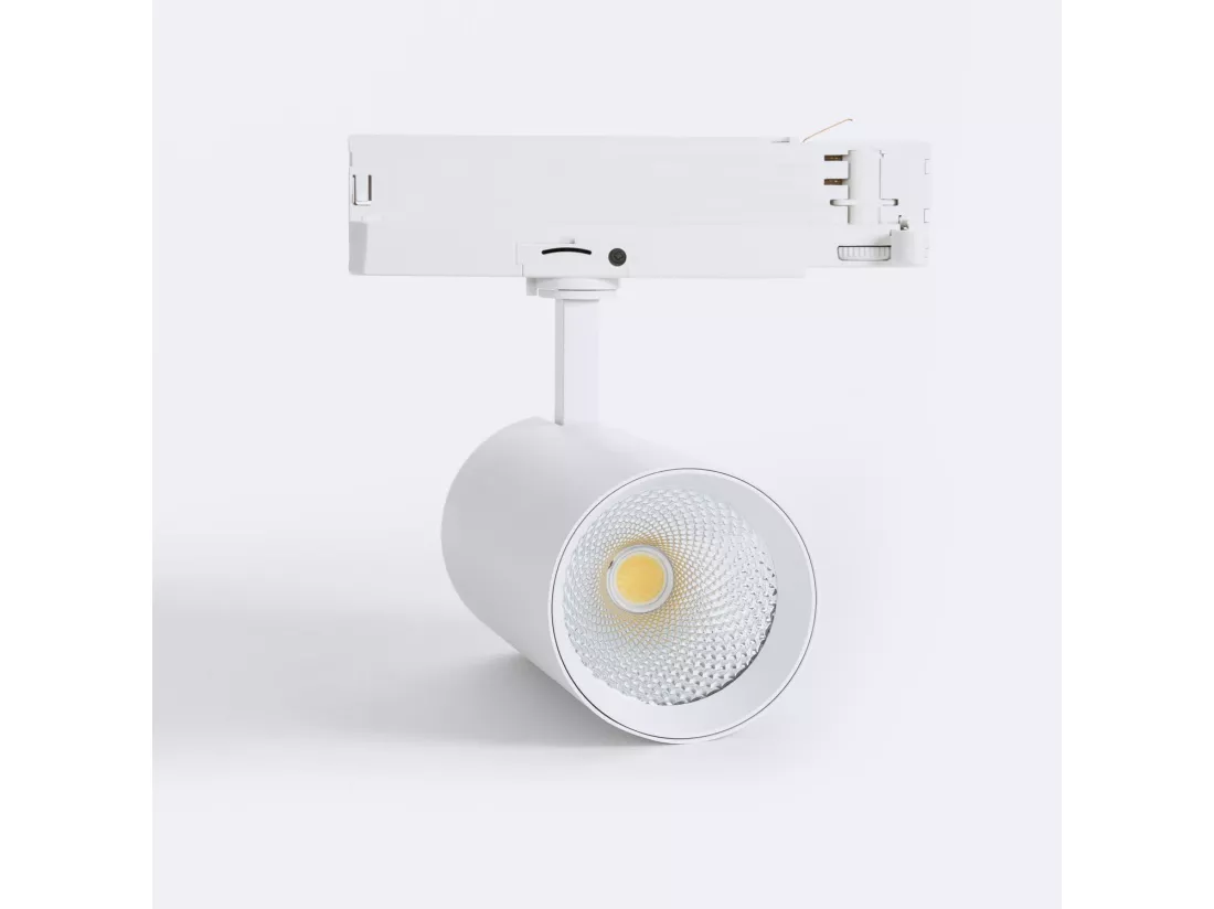 Spot LED sur Rail Triphasé 40W Carlo Blanc 6000K Blanc froid