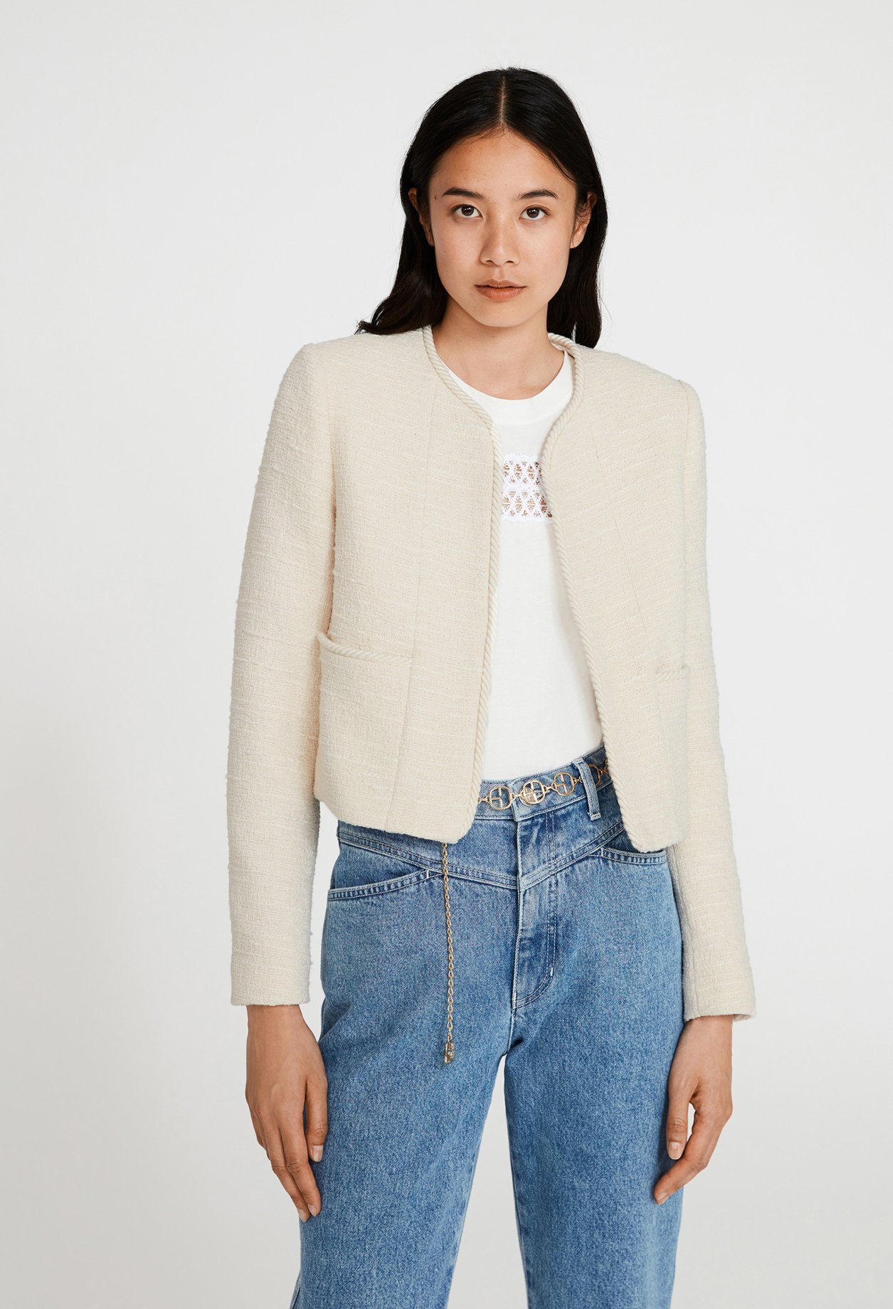 Veste courte tweed