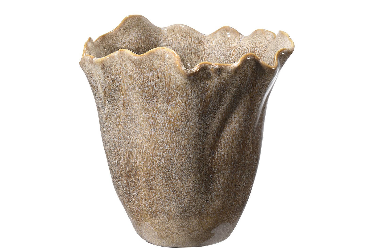 Florence vase Beige keramikk med mønster. H22 cm