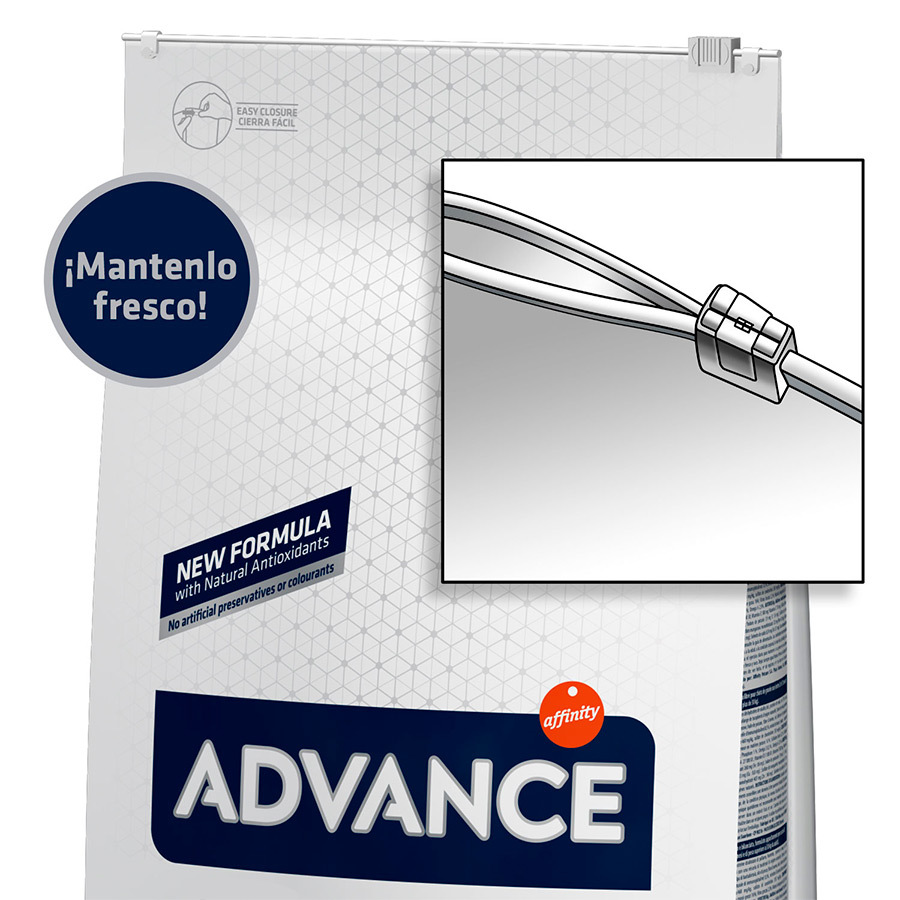 Ração Advance Active Defense Sensitive para cães, sabor cordeiro e arroz.