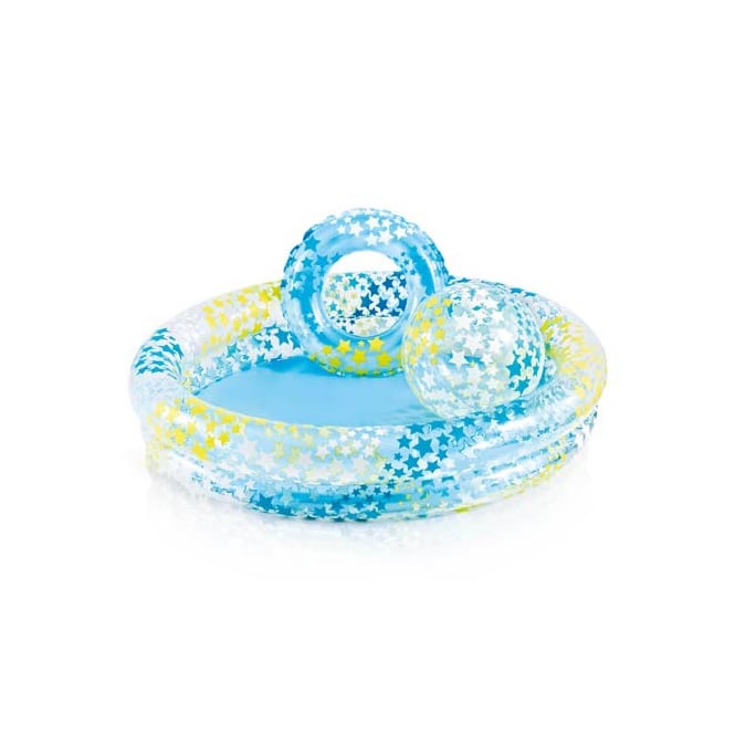 Intex 2-Ring Poolset Fancy Stars mit Wasserball + Schwimmring