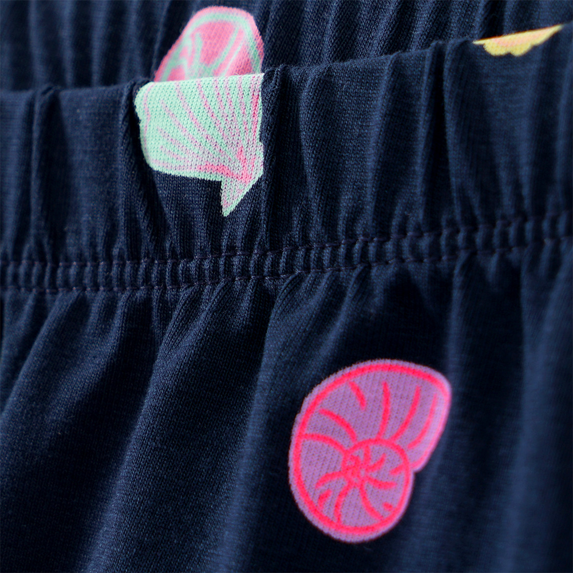 Topomini Baby Capri-Leggings mit Allover-Print gelb / dunkelblau