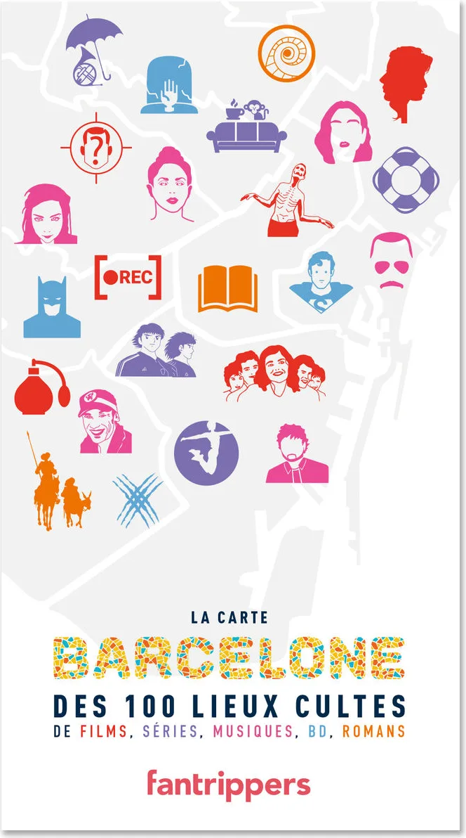 Cartes Barcelone des 100 lieux cultes Livres