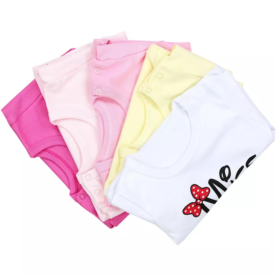 TupTam Mädchen Baby Body Kurzarm 5er Pack rosa-kombi