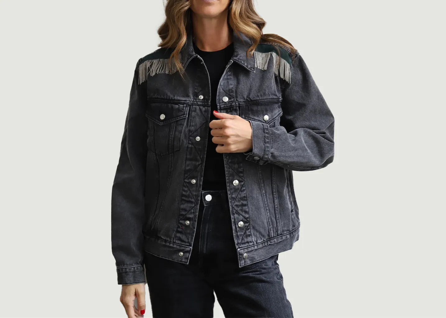 Veste en Denim Romy Chains Sarah de Saint Hubert