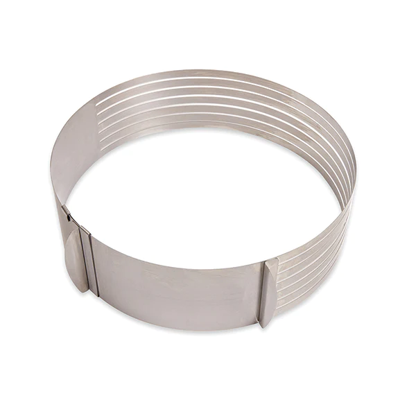 Cercle à trancher génoise extensible en inox 24 à 30 cm Mathon