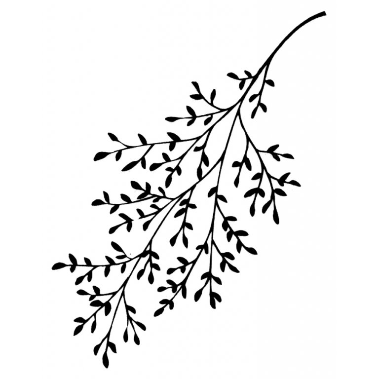Motivstempel aus Holz, Floral