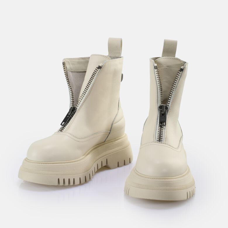 Shade Zip MID Bottines, crème