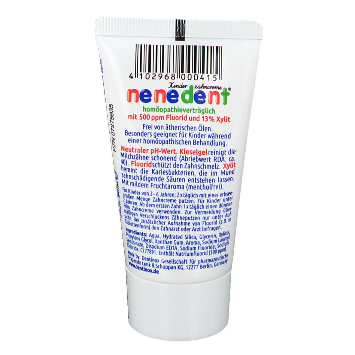 nenedent® Kinderzahncreme homöopathieverträglich mit Fluorid
