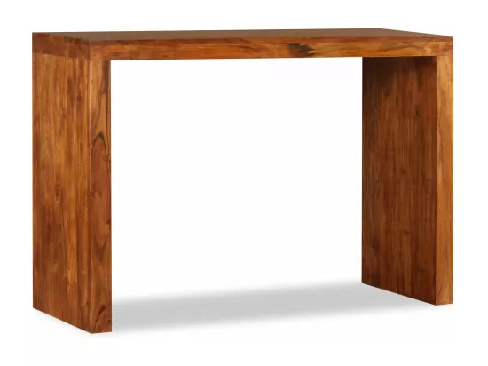 Table console Bois massif avec finition miel 110x40x76 cm