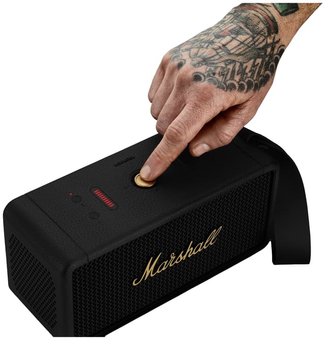Marshall Middleton trådløs bærbar-højttaler (black/brass)