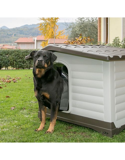 Ferplast Dogvilla Grijs&Bruin - Hondenhok